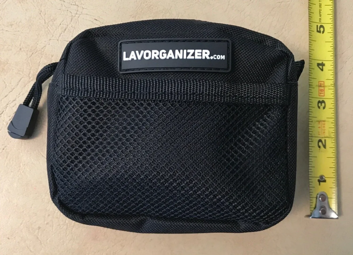 Lav Organizer fitting inside an audio bag